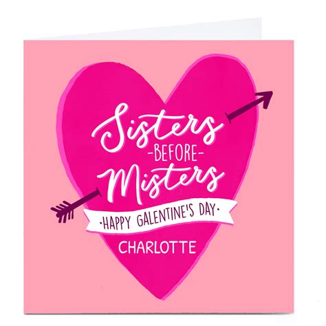 Buy Personalised Valentines Card Galentines Day Sisters Before