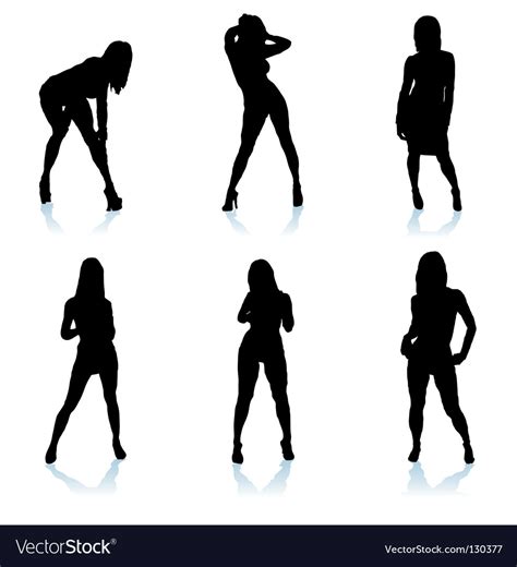 Sexy Woman Silhouette Royalty Free Vector Image