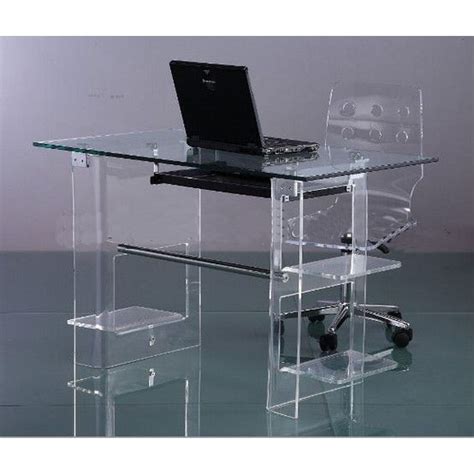 Acrylic Computer Desk Clearfurniture Computer Deskmodern