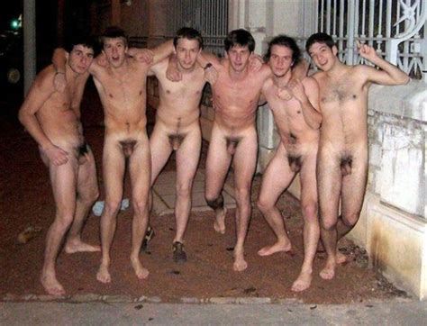 Naked Men Group Shower
