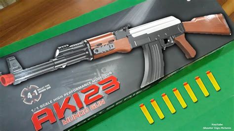 Kalashnikov Ak 123 Mundo Gun Ak 47 Model Soft Bullet Shooter Air Toy