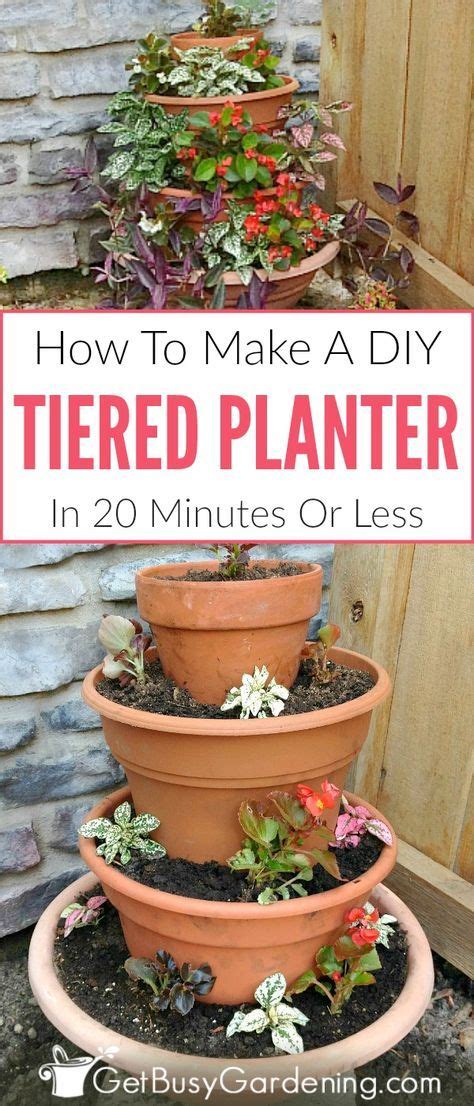 How To Make An Easy Diy Tiered Planter Tiered Planter Planters