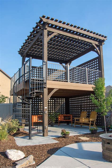 2 Story Pergola Deck — 2x The Outdoor Living Space Backyard Remodel