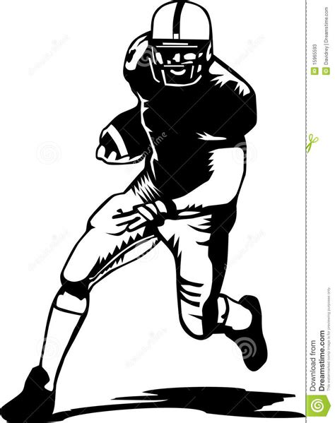 Football Player Black And White Stock Photos Image 15965593