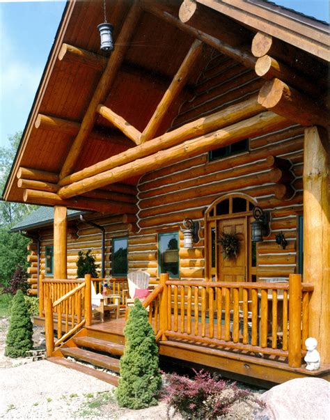 Log Home Front Porch Ideas