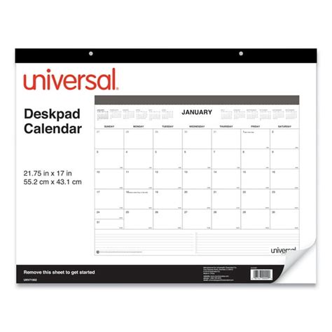Universal Desk Pad Calendar 22 X 17 2021