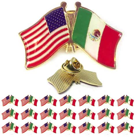 Alltopbargains 20 Mexico Usa Crossed Friendship Flag Lapel Pin