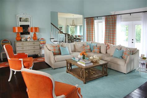 Сочетание цветов оранжевый в интерьере Картинки и фотограф Blue And Orange Living Room Aqua