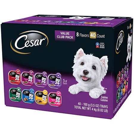 Maybe you would like to learn more about one of these? Cesar Canine Cuisine Wet Dog Food, 8 Flavor Variety Pack ...