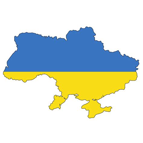 Flag Map Of Ukraine Symbol Hunt