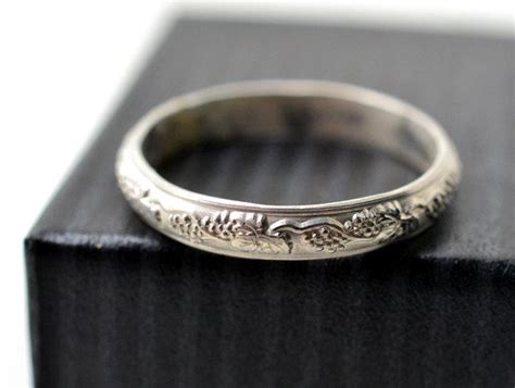 Engravable Wedding Ring Custom Engraving Mens Renaissance Style