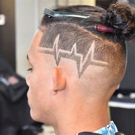 It is cut short on top, nice and fresh in front with a line up, and shows off a bald fade on the i like fade haircuts that are not just your classic fade. 37 Cool Haircut Designs For Men (2020 Update)