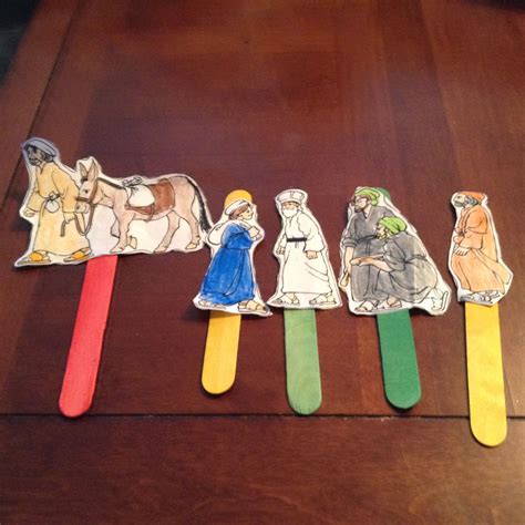 Stick Puppets We Made To Tell The Story Of The Good Samaritan