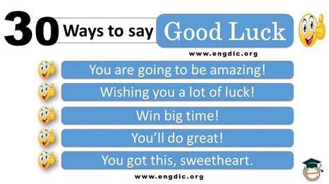 30 Different Ways To Say “good Luck” Engdic