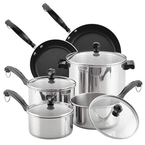 Farberware Classic Series Stainless Steel Cookware Set 12 Piece