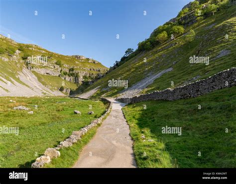 Landscape At The Gordale Scar Yorkshire Dales North Yorkshire Uk