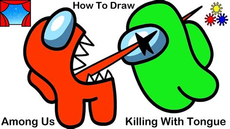 How To Draw Among Us Imposter Tongue Kill 2021 Dibujos De Among Us