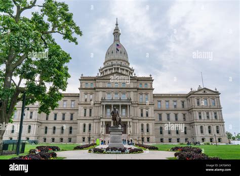 Lansing Mi September 21 2019 Facade Of The Michigan State Capitol