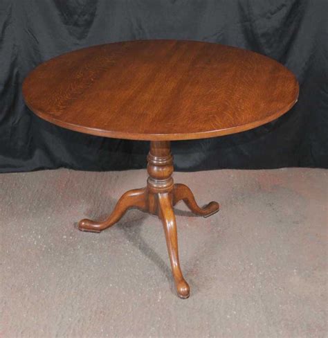 Free delivery available and installation on quotations. Oak Round Dining Table Tilt Top Farmhouse
