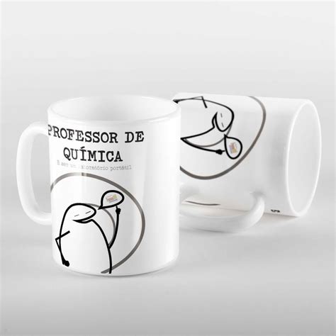 Caneca Flork Professor De Química Portátil Branco Netshoes