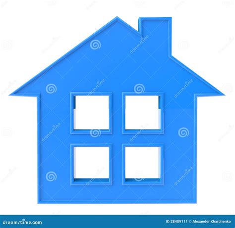 Blue House Icon Stock Image Image 28409111