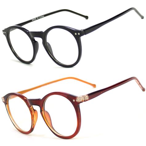 Men Women Unisex Nerd Hipster Glasses Clear Lens Eyewear Retro Oval Round Frame Hipster