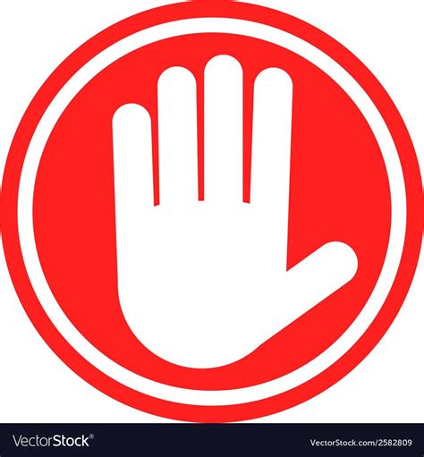 Stop Sign With Human Hand Warning Sign Hazardous Sign Download A Free