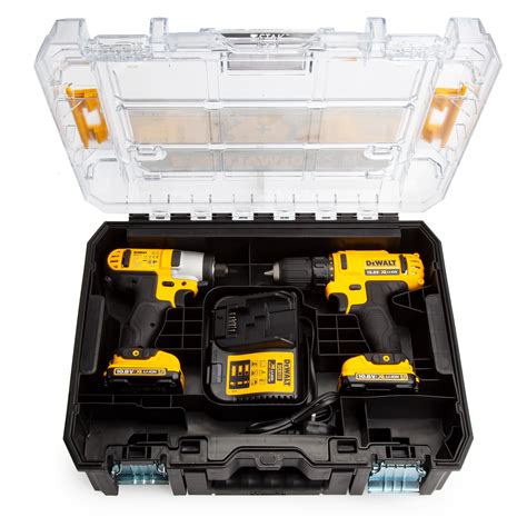 Toolstop Dewalt Dck211d2t 108v Twin Pack Dcd710 Drill Driver