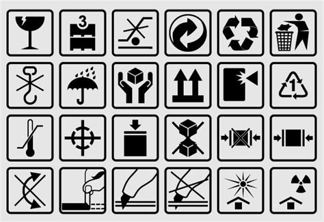 Free Vector Packaging Box Symbols Box Symbol Box Icon Symbols