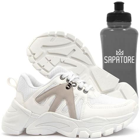 Tênis Sneaker Feminino Salto Chunky Dad Blogueira E Squeeze Sapatore