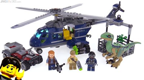 Lego Jurassic World Blue S Helicopter Pursuit Review 75928 Youtube
