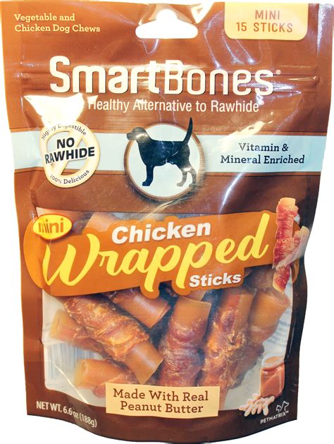 Smartbones Mini Chicken Wrapped Sticks For Dogs With Real Peanut Butter