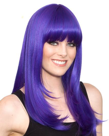 Purple Deluxe Cosplay Wig For Men With Bangs