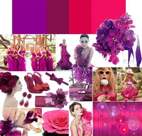 Hot Pink And Eggplant Purple Wedding Colors