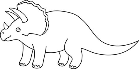 I draw and combine baby triceratops coloring page for you. Triceratops Dinosaur Line Art - Free Clip Art