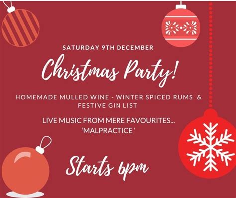 The Meres Christmas Party The Mere Inn Alsager En December 9 2023