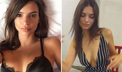Emily Ratajkowski Flaunts Lacy Black Undies In Sexy Selfie Celebrity