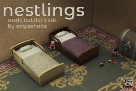 Rustic Toddler Beds By Angieshade At Sims 4 Studio Sims 4 Updates