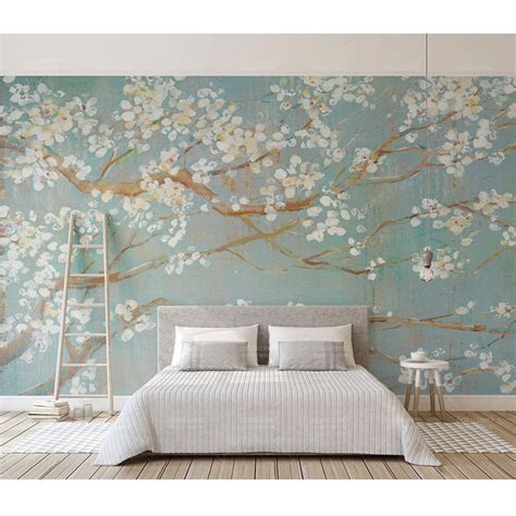Hotel Home Decor Wall Papers Flowers Wall Painting Living