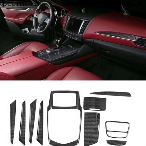 Carbon Fiber Interior Door Handle Cover Dashboard Cover Car Body Kit For Maserati Levante