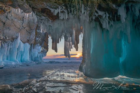 Sunset In The Ice Cave Juzaphoto