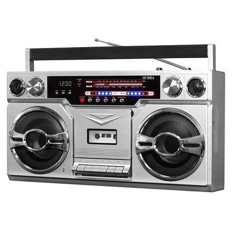 Victrola S Retro Bluetooth Boombox With Cassette Player And Am Fm