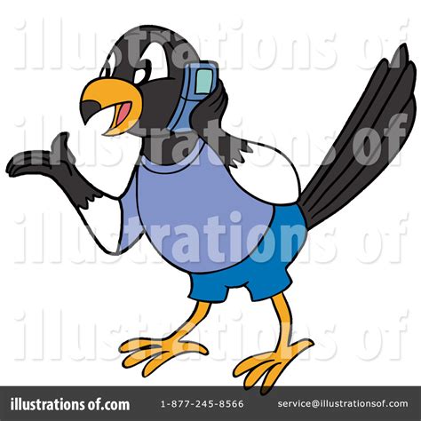 Magpie Clipart 1300349 Illustration By Lafftoon