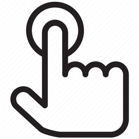 Finger touch, hand gesture, hand pointing, hand touch, hand touching, pointing sign icon