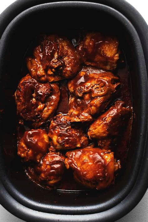 Crock Pot Bbq Chicken Thighs Low Carb With Jennifer Chicken Thigh Recipes Crockpot Crockpot