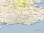 Sussex Map - England County Maps: UK