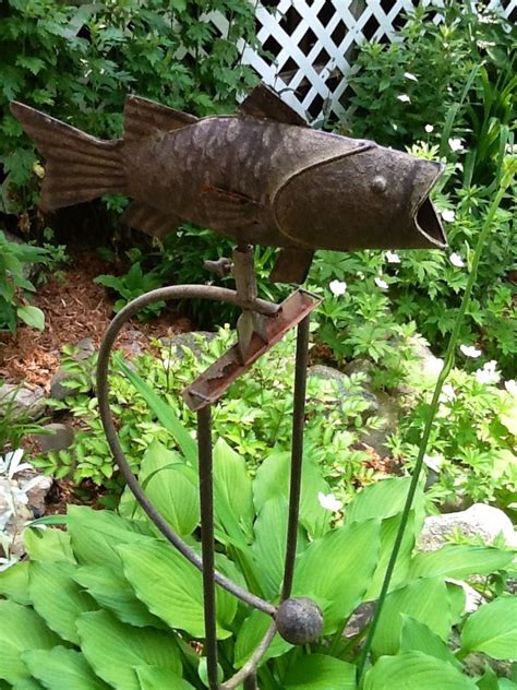 Fish In The Garden Love This Garden Art Sculptures Metal Sculpture