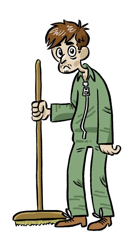 High poly version of the model. Janitor clipart caretaker, Janitor caretaker Transparent ...