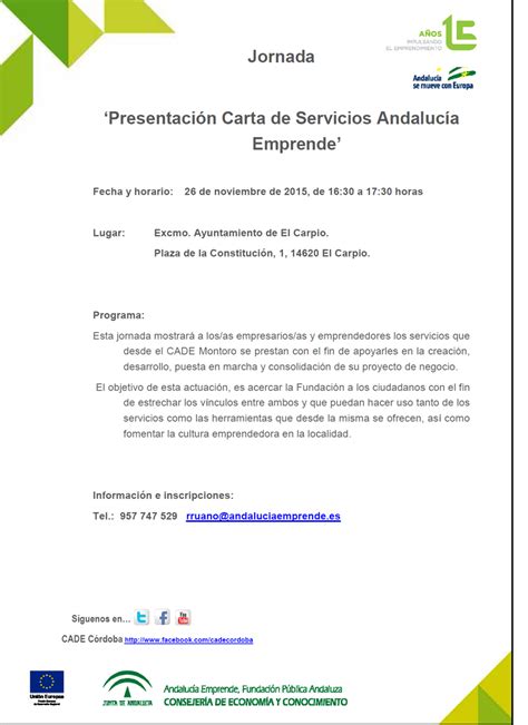 Jornada ‘presentación Carta De Servicios Andalucía Emprende