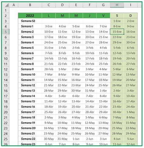 Descargar Calendario 2022 En Excel Calendario Gratis Reverasite